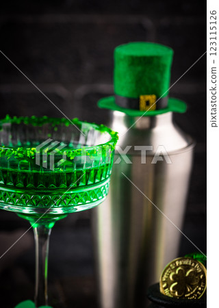 Green cocktail for St. Patrick day Green cocktail for St. Patrick day 123115126