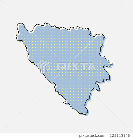 Vector map Bosnia Herzegovina from points Vector map Bosnia Herzegovina from points 123115146