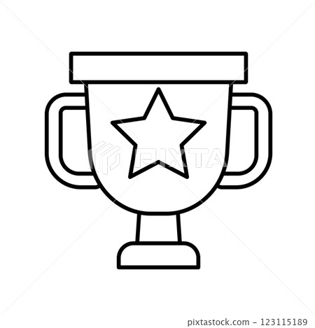 Reward icon. Cup linear icon. Line customizable illustration. Contour symbol. Vector isolated outline drawing. Editable stroke Reward icon. Cup linear icon. Line customizable illustration. Contour symbol. Vector isolated outline drawing. Editable stroke 123115189