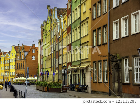 Architecture of Mariacka street in Gdansk is one of the most notable tourist attractions in Gdansk, Poland. 123115295
