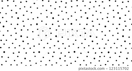Black and white polka dot vector pattern. 123115702