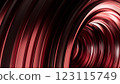 Abstract metal spirals, 3D render, smooth reflective surfaces, dark background 123115749