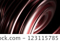 Abstract metal spirals, 3D render, smooth reflective surfaces, dark background 123115785