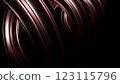 Abstract metal spirals, 3D render, smooth reflective surfaces, dark background 123115796
