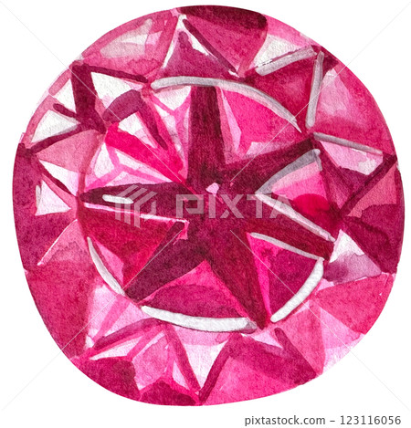 Hand painted watercolor crystal illustration. Romantic decorative isolated elements perfect for greeting gift paper, wedding decor or card making. Hand painted watercolor crystal illustration. Romantic decorative isolated elements perfect for greeting gift paper, wedding decor or card making. 123116056