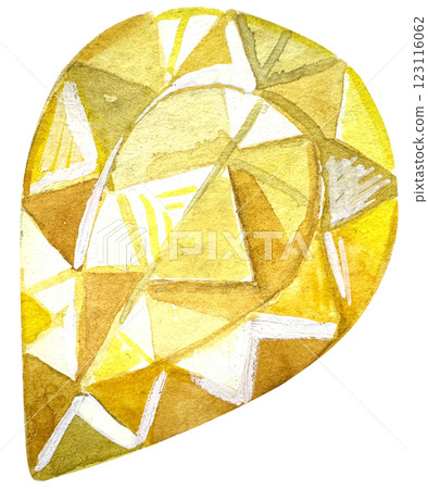 Hand painted watercolor crystal illustration. Romantic decorative isolated elements perfect for greeting gift paper, wedding decor or card making. 123116062