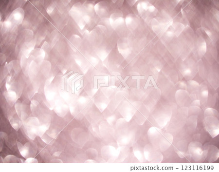 Soft pink glowing heart-shaped bokeh lights with a romantic dreamy ambiance Soft pink glowing heart-shaped bokeh lights with a romantic dreamy ambiance 123116199
