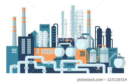 Oil gass industry. Pipelines and pumps. Energy resources. Fuel products industry. Petrol production 123116314