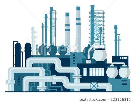Oil gass industry. Pipelines and pumps. Energy resources. Fuel products industry. Petrol production 123116315