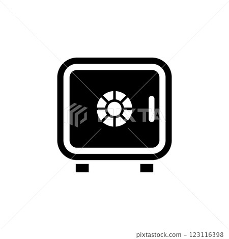 Safe, Money Storage, Confidential Strongbox Solid Flat Vector Icon Isolated on White Background Safe, Money Storage, Confidential Strongbox Solid Flat Vector Icon Isolated on White Background 123116398