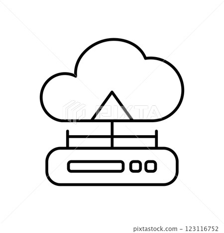 Hosting outline icon. Cloud computing icon outline. Vector illustration. Containing cloud computing, download, data, edge computing, api, security system, server, upload, idea. Hosting outline icon. Cloud computing icon outline. Vector illustration. Containing cloud computing, download, data, edge computing, api, security system, server, upload, idea. 123116752