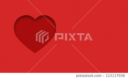 Red textured canvas background with heart shape cutout Red textured canvas background with heart shape cutout 123117036