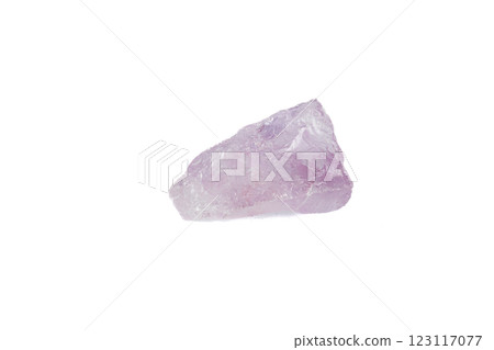 Amethyst mineral stone macro on white background Amethyst mineral stone macro on white background 123117077