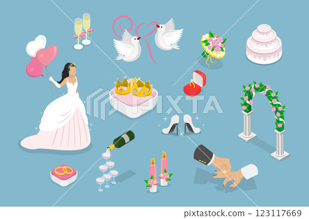 3D Isometric Flat Vector Illustration of Elegance And Luxury, Royal Diadem 3D Isometric Flat Vector Illustration of Elegance And Luxury, Royal Diadem 123117669