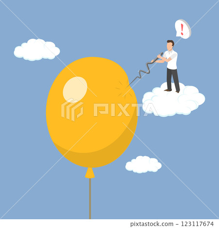 3D Isometric Flat Vector Illustration of Strong Economy, Controlling the Inflation 3D Isometric Flat Vector Illustration of Strong Economy, Controlling the Inflation 123117674