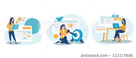marketing, online, vector 123117686