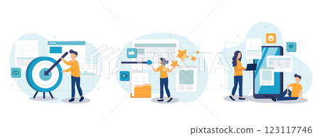 marketing, online, vector 123117746