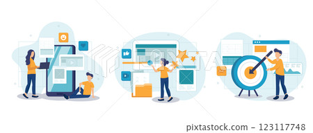 marketing, online, vector 123117748