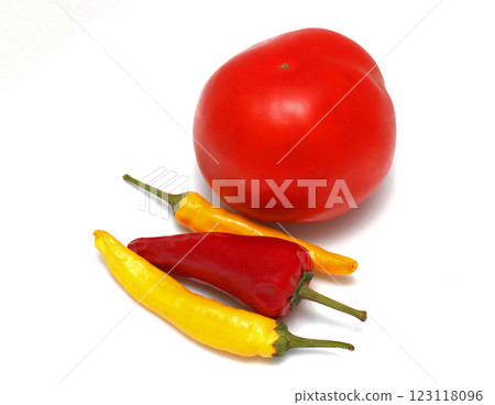 Tomato and hot peppers Tomato and hot peppers 123118096