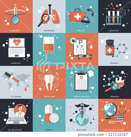 icon, medical, set 123118167