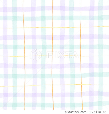 Gold Purple Green Plaid Hand Drawn Background Pattern Overlay 123118186