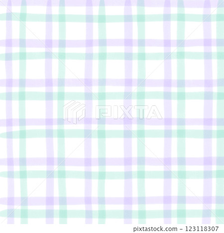 Purple Green Plaid Hand Drawn Background Pattern Overlay 123118307