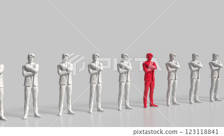 The Business men for  Human Resource Management concept 3d Rendering. 123118841