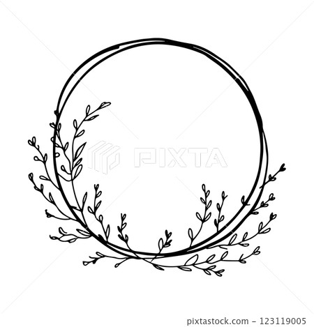 A collection of elegant floral wreaths in hand-drawn style, suitable for invitations, wedding designs, branding, and decorative projects. A collection of elegant floral wreaths in hand-drawn style, suitable for invitations, wedding designs, branding, and decorative projects. 123119005