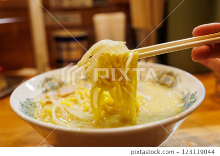 Miso curry milk ramen with chopsticks (Aomori Prefecture) 123119044