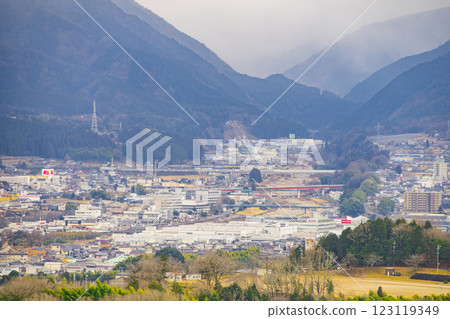 岐阜縣中津川市的冬季苗木城 123119349