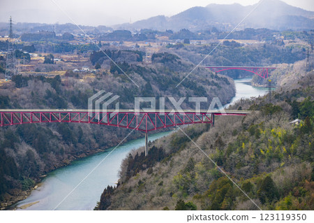 岐阜縣中津川市的冬季苗木城 123119350