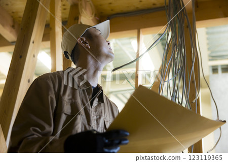 man working at construction site 123119365