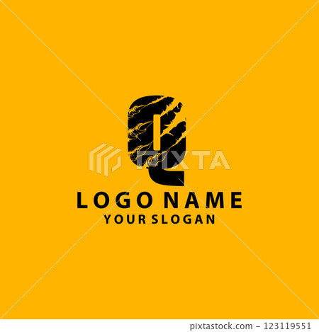 q letter logo scratch design letter with business 123119551
