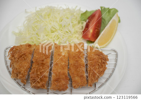 Pork cutlet presentation Pork cutlet presentation 123119566