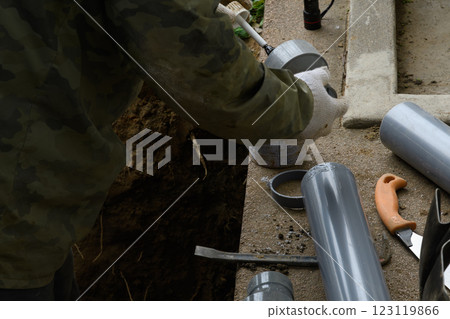 Waterwork construction 123119866