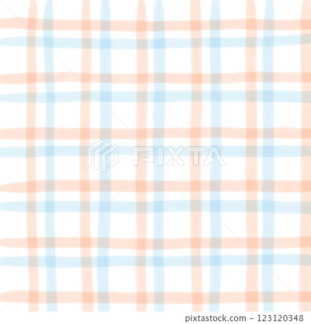 Orange Blue Plaid Gingham Check Hand Drawn Background Overlay Orange Blue Plaid Gingham Check Hand Drawn Background Overlay 123120348