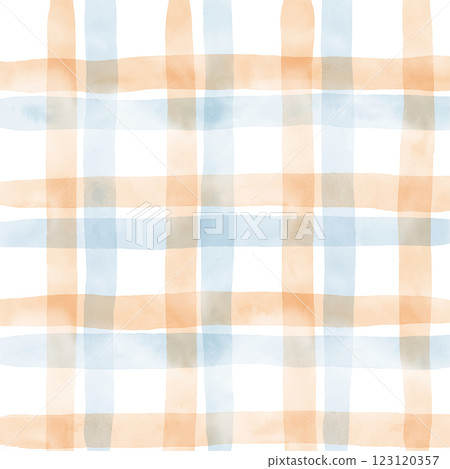 Orange Blue Plaid Gingham Check Hand Drawn Background Overlay Orange Blue Plaid Gingham Check Hand Drawn Background Overlay 123120357