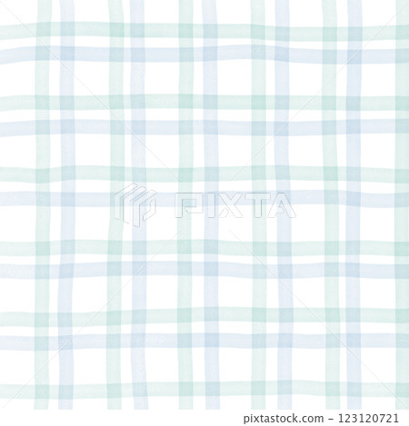 Green Blue Plaid Hand Drawn Background Pattern Overlay 123120721