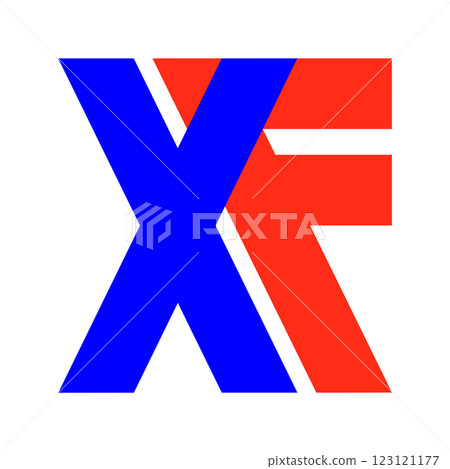 letter logo x and f ,xf vector 123121177