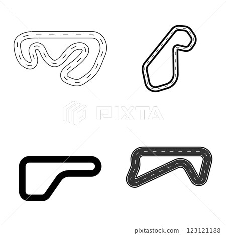 Racing circuit icon vector 123121188