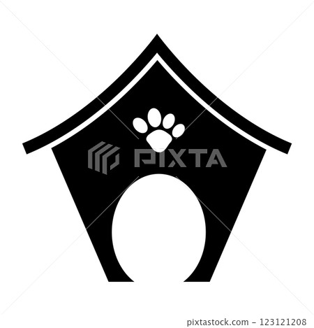 Doghouse, Dog Kennel icon vector 123121208