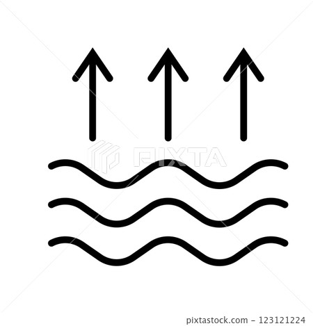 evaporating water icon vector 123121224