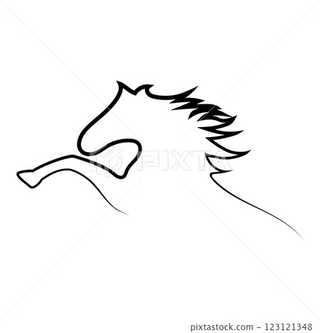 horse icon vector 123121348
