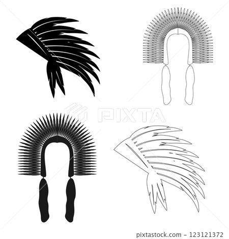 American Native Chief Head Indian Logo 123121372