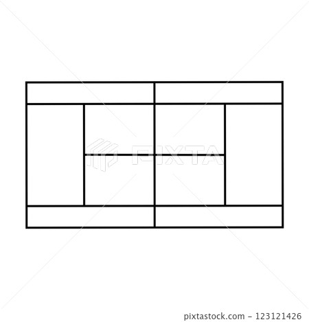 tennis court icon vector 123121426