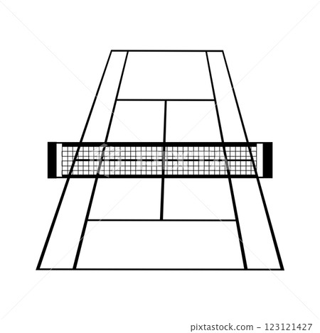 tennis court icon vector 123121427