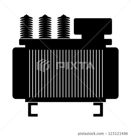 high voltage electrical transformer icon 123121486