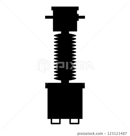 high voltage electrical transformer icon 123121487