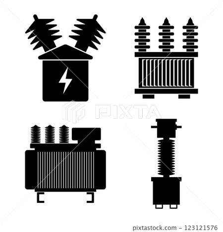 high voltage electrical transformer icon high voltage electrical transformer icon 123121576