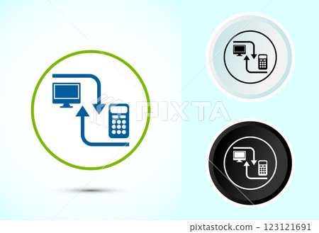Data exchange icon design illustration, Data transfer sign for apps and websites 123121691